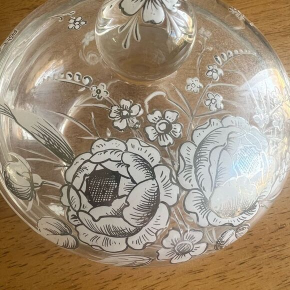 Glass bowl with cover - Picture 5 of 5